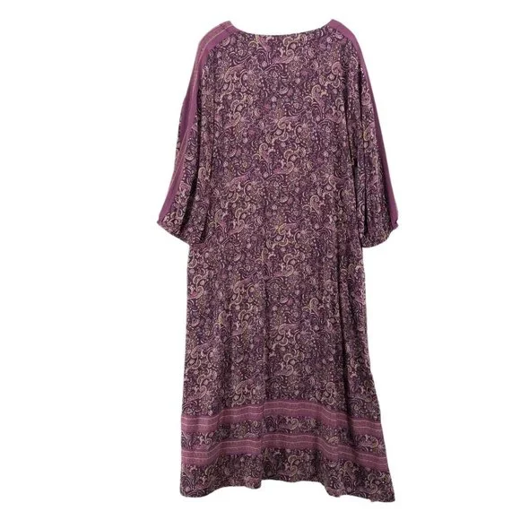 J. Jill Pink and Purple Bishop Sleeve Sundress - Picture 5 of 9